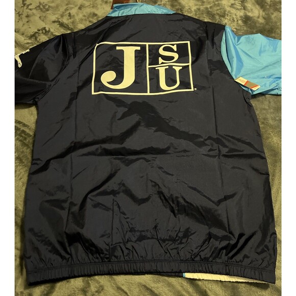 Large Mitchell Ness Jackson State Windbreaker Jacket Mens JSU Tigers - Picture 9 of 9